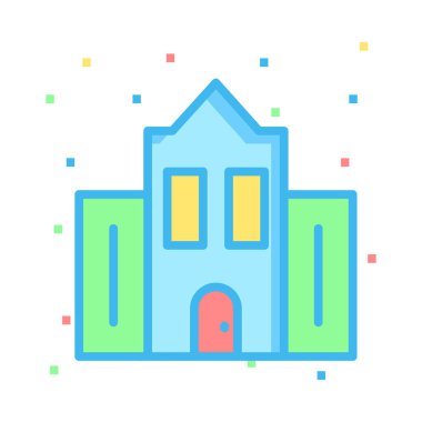 Apartman Ev vektör çizim