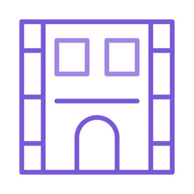 Otel, kutsal kişilerin resmi, vektör çizim Binası 