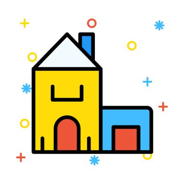 Kutsal kişilerin resmi, vektör çizim Bina mimari, 