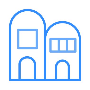 Otel, kutsal kişilerin resmi, vektör çizim Binası 