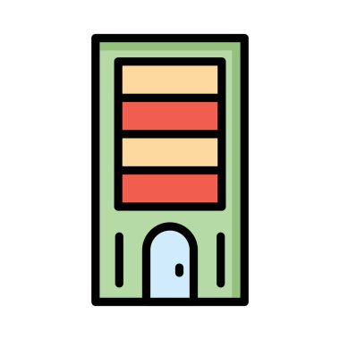 Plaza tower vektör çizim oluşturma 