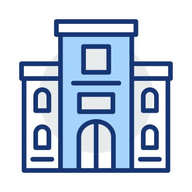 Otel, kutsal kişilerin resmi, vektör çizim Binası 