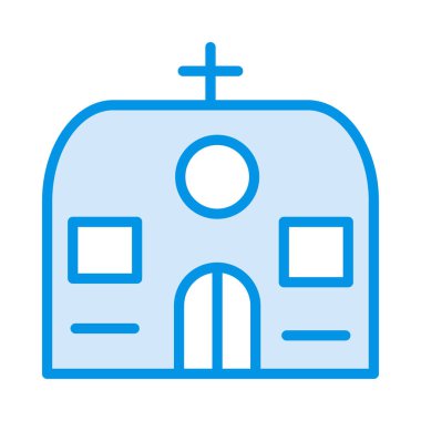 Kilise, bina simgesi. Vektör çizim 