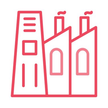 endüstriyel bina, kutsal kişilerin resmi, vektör çizim 