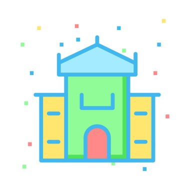 Ofis Plaza vektör çizim Binası