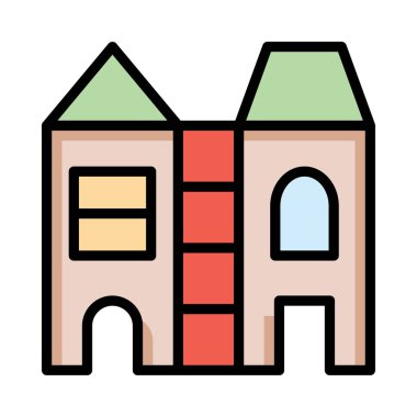 Bina, ofis, daire. Vektör çizim 