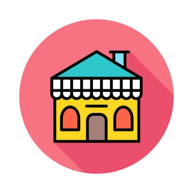 Otel, kutsal kişilerin resmi, vektör çizim Binası 