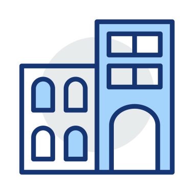 Otel, kutsal kişilerin resmi, vektör çizim Binası 