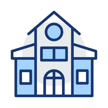 Kutsal kişilerin resmi, vektör çizim Bina mimari, 