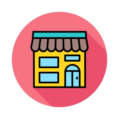vektör çizim bina mağaza 