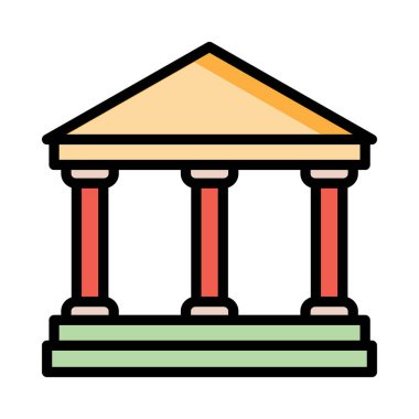 Mahkeme banka vektör çizim oluşturma 