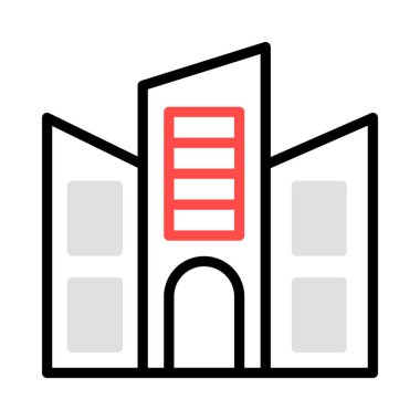 Office plaza vektör çizim oluşturma 