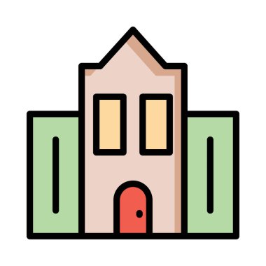 Apartman Ev vektör çizim 