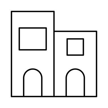 Kutsal kişilerin resmi, vektör çizim Bina mimari, 