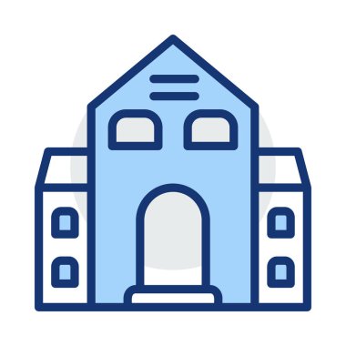 Kutsal kişilerin resmi, vektör çizim Bina mimari, 