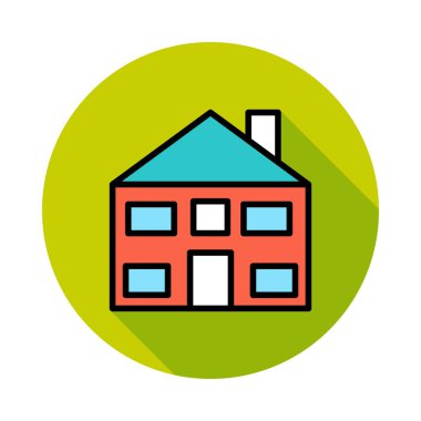 Ev, bina, ana sayfa. Vektör çizim   