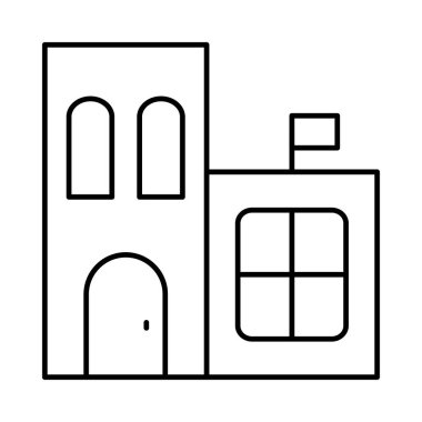 Ofis vektör çizim apartman binası 