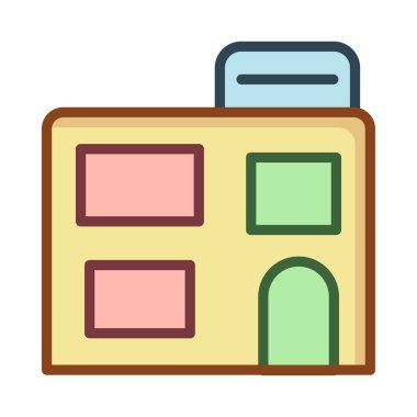 ev daire ev vektör çizim 