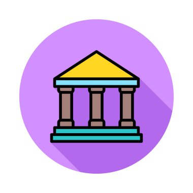 Mahkeme banka vektör çizim oluşturma 