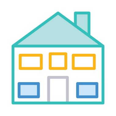 Ev, bina, ana sayfa. Vektör çizim   