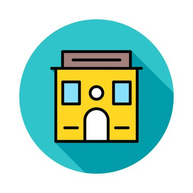 motel cephe vektör çizim oluşturma 