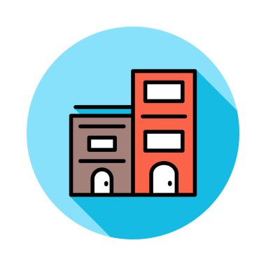 oluşturma vektör çizim apartman hostel 