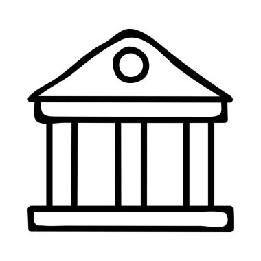 Banka court house vektör çizim