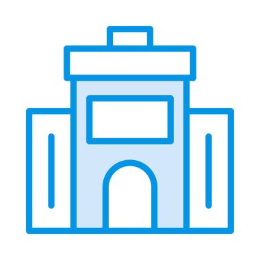 Otel, kutsal kişilerin resmi, vektör çizim Binası 