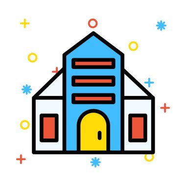 Office plaza vektör çizim oluşturma 