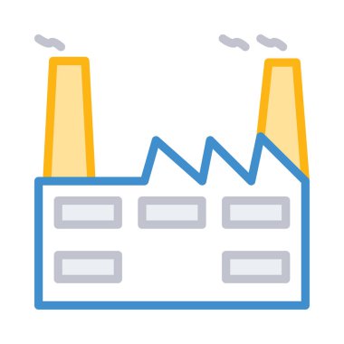 endüstriyel bina, kutsal kişilerin resmi, vektör çizim 