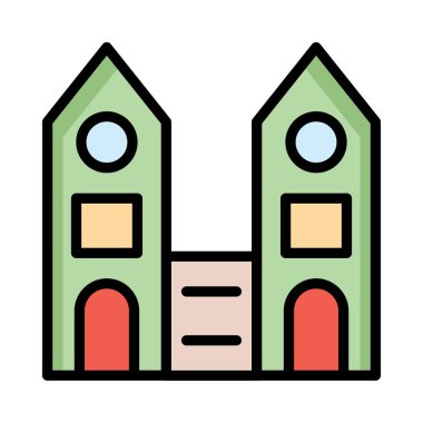 tower plaza vektör çizim oluşturma 