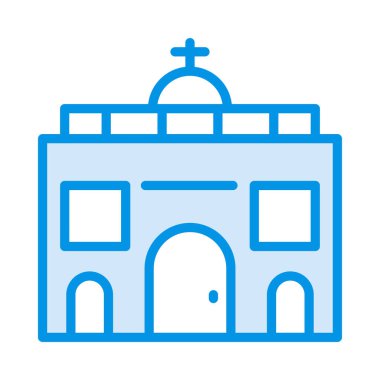 Kilise, bina simgesi. Vektör çizim 