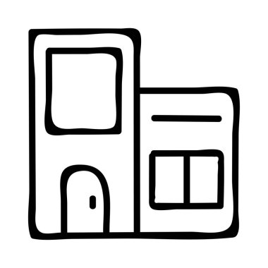 vektör çizim Apartman Bina