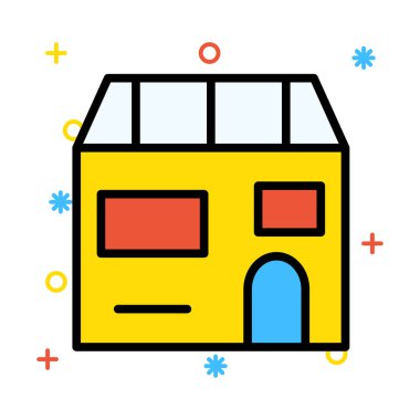 Kutsal kişilerin resmi, vektör çizim Bina mimari, 