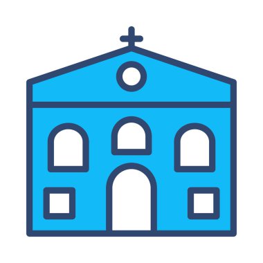 Kilise, bina simgesi. Vektör çizim 