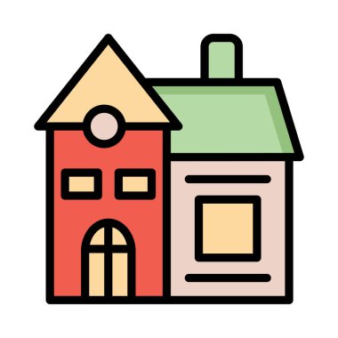 ev daire konut vektör çizim 