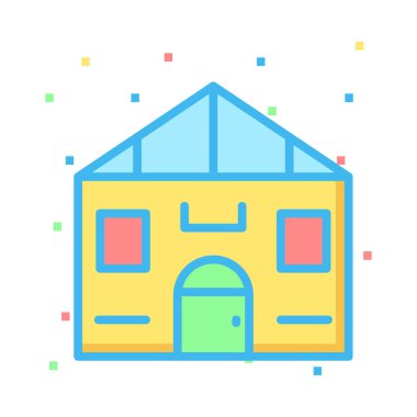 Ev Konut cephe vektör çizim 