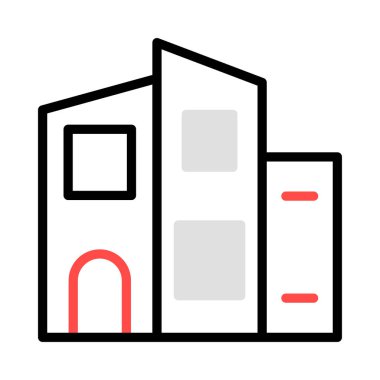 vektör çizim Apartman Bina plaza 