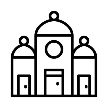 Cami bina dini vektör çizim