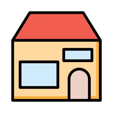 vektör çizim bina mağaza dükkan 