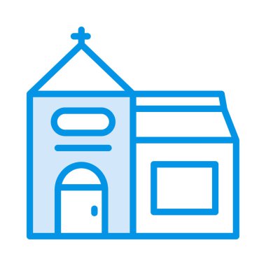 Kilise, bina simgesi. Vektör çizim 