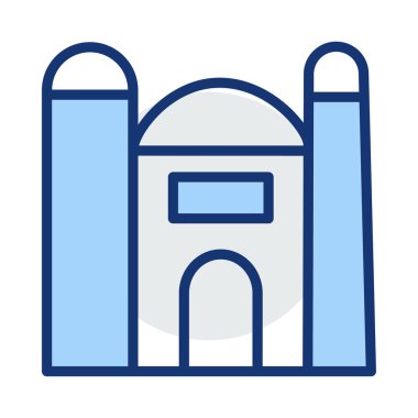 Cami bina dini vektör çizim 