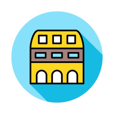 Ofis vektör çizim apartman binası 