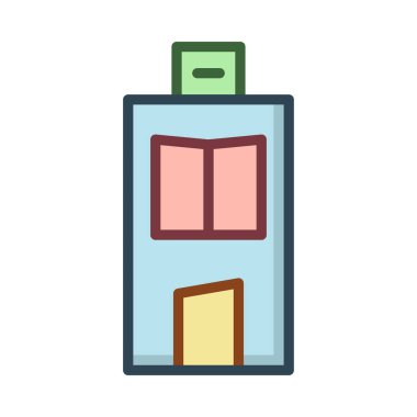 Otel, kutsal kişilerin resmi, vektör çizim Binası 