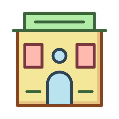 motel cephe vektör çizim oluşturma 