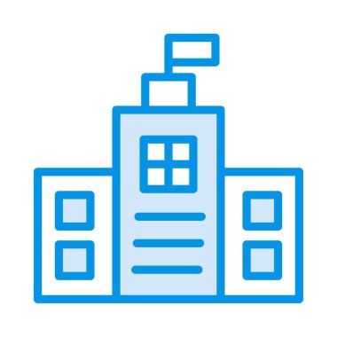 Otel, kutsal kişilerin resmi, vektör çizim Binası 