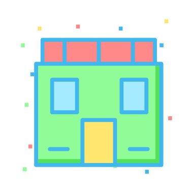 Office apartmanın vektör çizim 