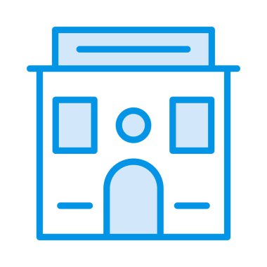 motel cephe vektör çizim oluşturma