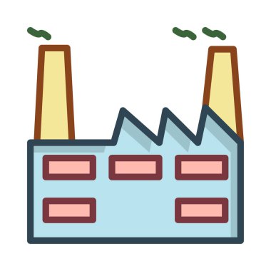 endüstriyel bina, kutsal kişilerin resmi, vektör çizim 