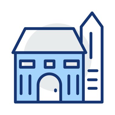 Kutsal kişilerin resmi, vektör çizim Bina mimari, 